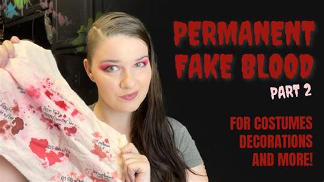 permanent fake blood for clothes diy|how to make artificial blood.